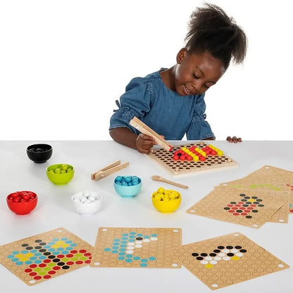 Wooden Fine Motor Pattern Balls-Wooden Fine Motor Pattern Balls