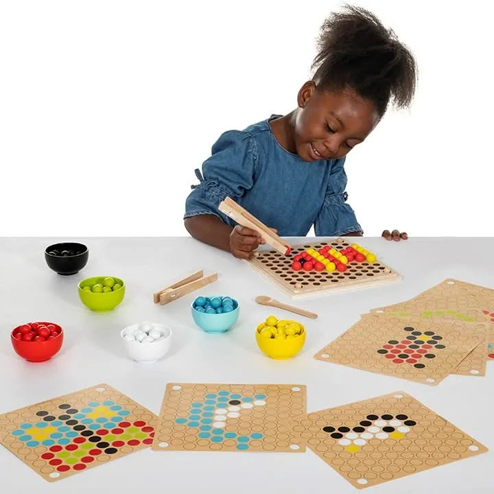 Wooden Fine Motor Pattern Balls-Wooden Fine Motor Pattern Balls