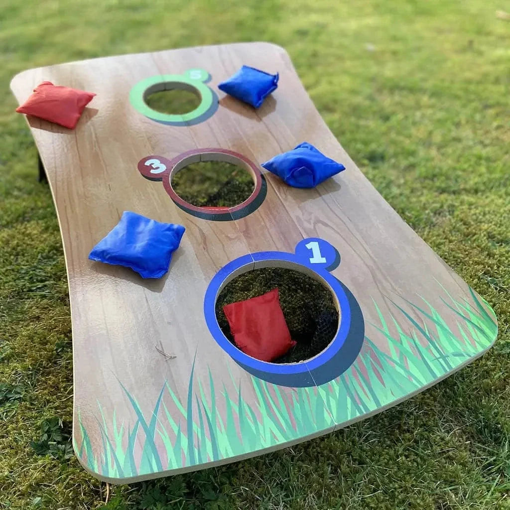 Wooden Foldable Bean Toss Bag Game Set-Wooden Foldable Bean Toss Bag Game Set