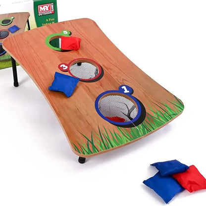 Wooden Foldable Bean Toss Bag Game Set-Wooden Foldable Bean Toss Bag Game Set