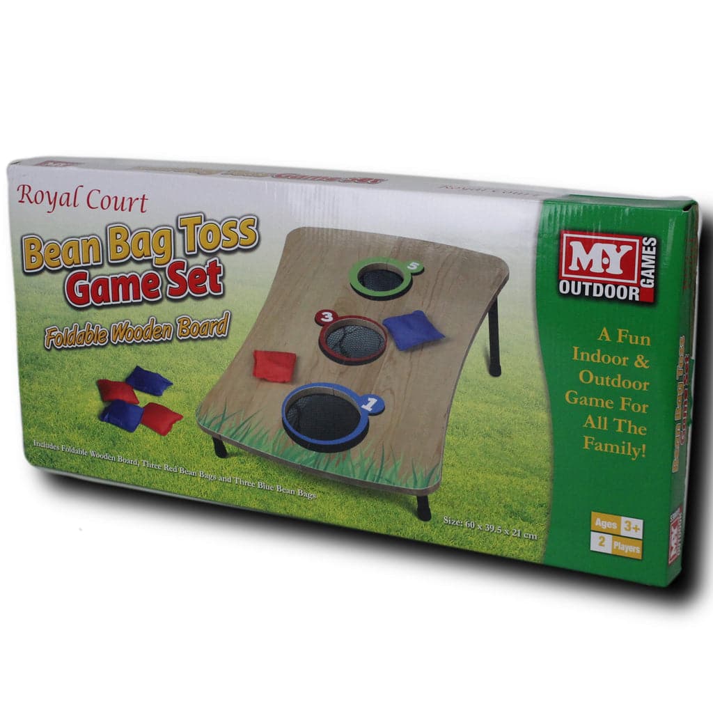 Wooden Foldable Bean Toss Bag Game Set, With this fantastic Bean Bag Toss Game Set, you can spend a fun day outside playing a variety of games.Foldable wooden board is included.The Wooden Foldable Bean Toss Bag Game Set comes with a set of three red bean bags 3 pieces of blue beanbags It's a terrific way to bring all of your friends and family together, and it's a lot of fun for the whole family. Information on the product: Bean Bag Toss is a fun outdoor game for the whole family. 2 players. Suitable for ag