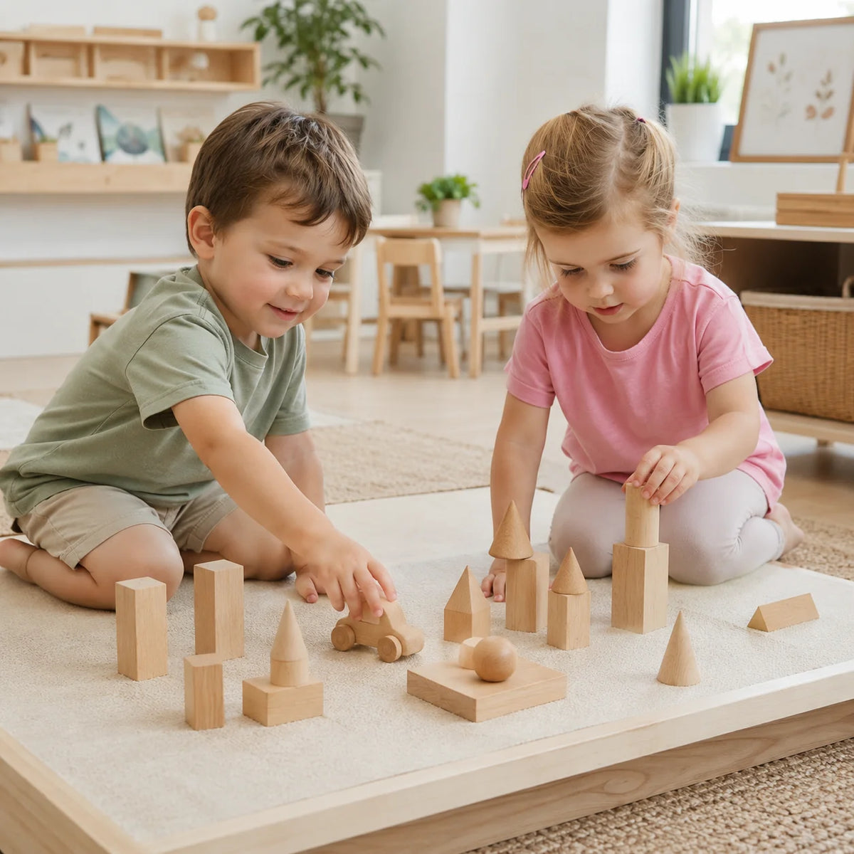 Wooden Geometric Solids - Pk15-Wooden Geometric Solids - Pk15