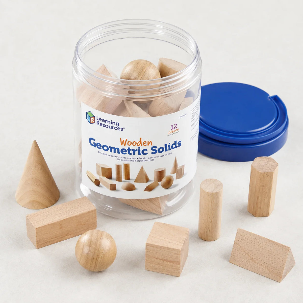 Wooden Geometric Solids - Pk15-Wooden Geometric Solids - Pk15