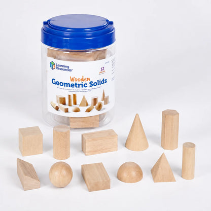 Wooden Geometric Solids - Pk15-Wooden Geometric Solids - Pk15