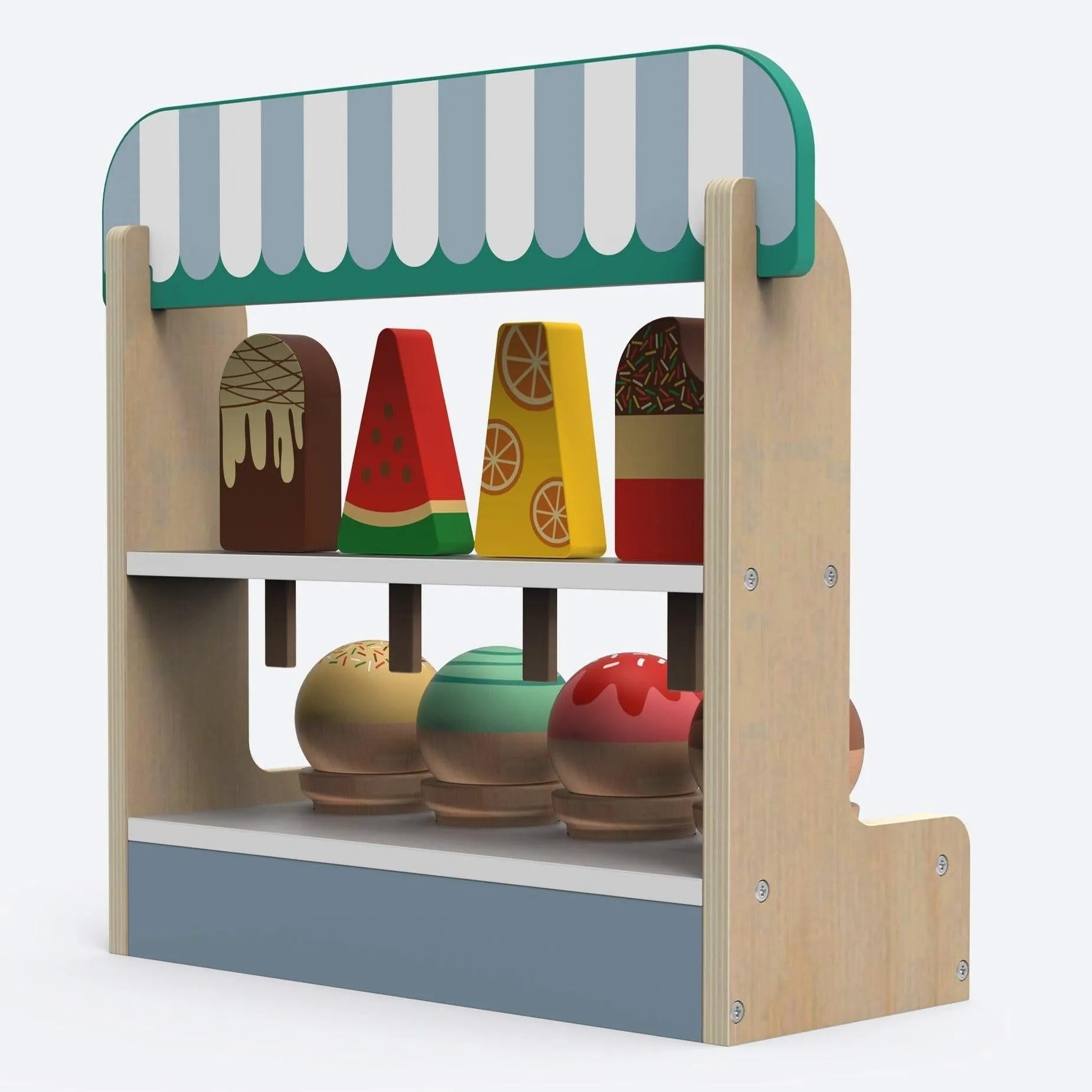 Wooden Ice Cream Play Shop-Wooden Ice Cream Play Shop