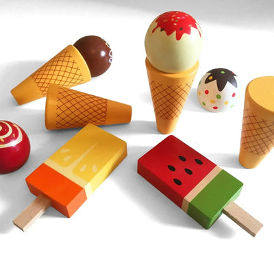 Wooden ice cream set-Wooden ice cream set