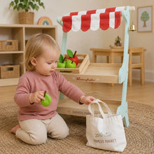 Wooden Market Stall & Fruit Play Food Crate-Wooden Market Stall & Fruit Play Food Crate