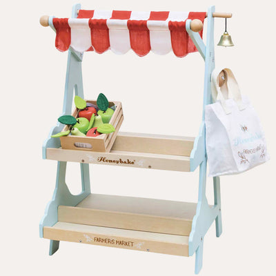 Wooden Market Stall & Fruit Play Food Crate-Wooden Market Stall & Fruit Play Food Crate