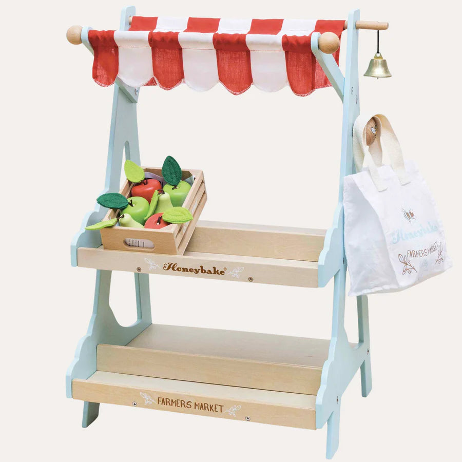 Wooden Market Stall & Fruit Play Food Crate-Wooden Market Stall & Fruit Play Food Crate
