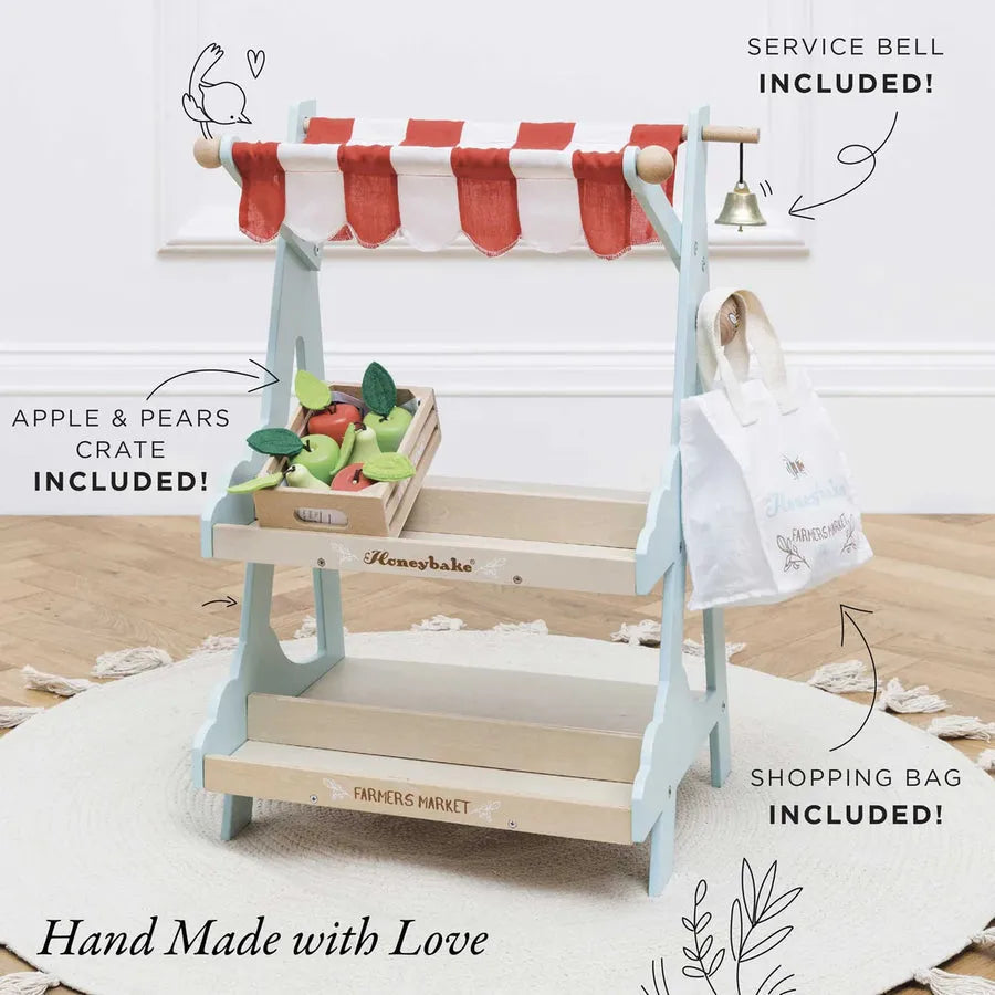 Wooden Market Stall & Fruit Play Food Crate-Wooden Market Stall & Fruit Play Food Crate