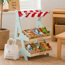Wooden Market Stall & Fruit Play Food Crate-Wooden Market Stall & Fruit Play Food Crate