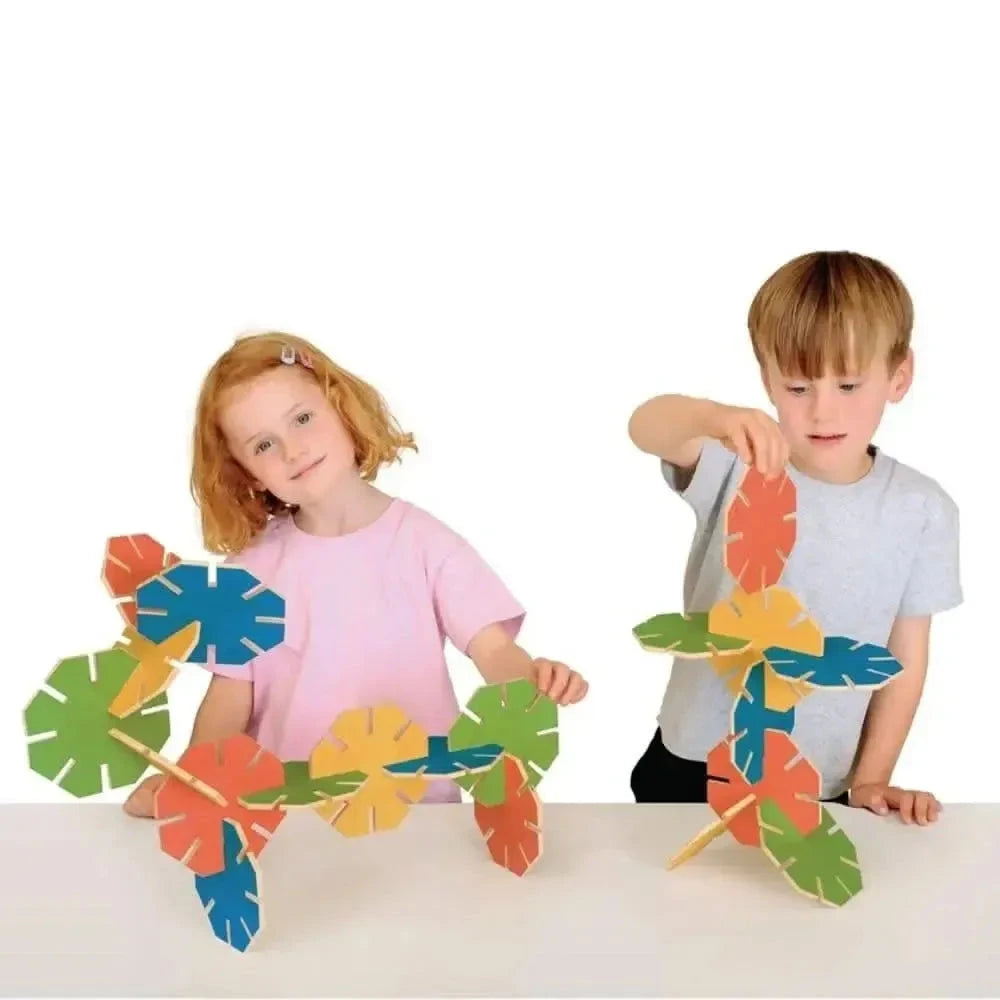 Wooden Octoplay Bright Colours - 20 pieces-Wooden Octoplay Bright Colours - 20 pieces