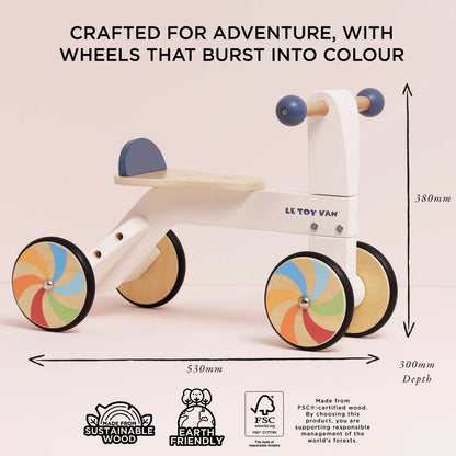Wooden Rainbow Ride On Trike-Wooden Rainbow Ride On Trike