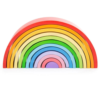 Wooden Rainbow Stacking Toy-Large-Wooden Rainbow Stacking Toy-Large