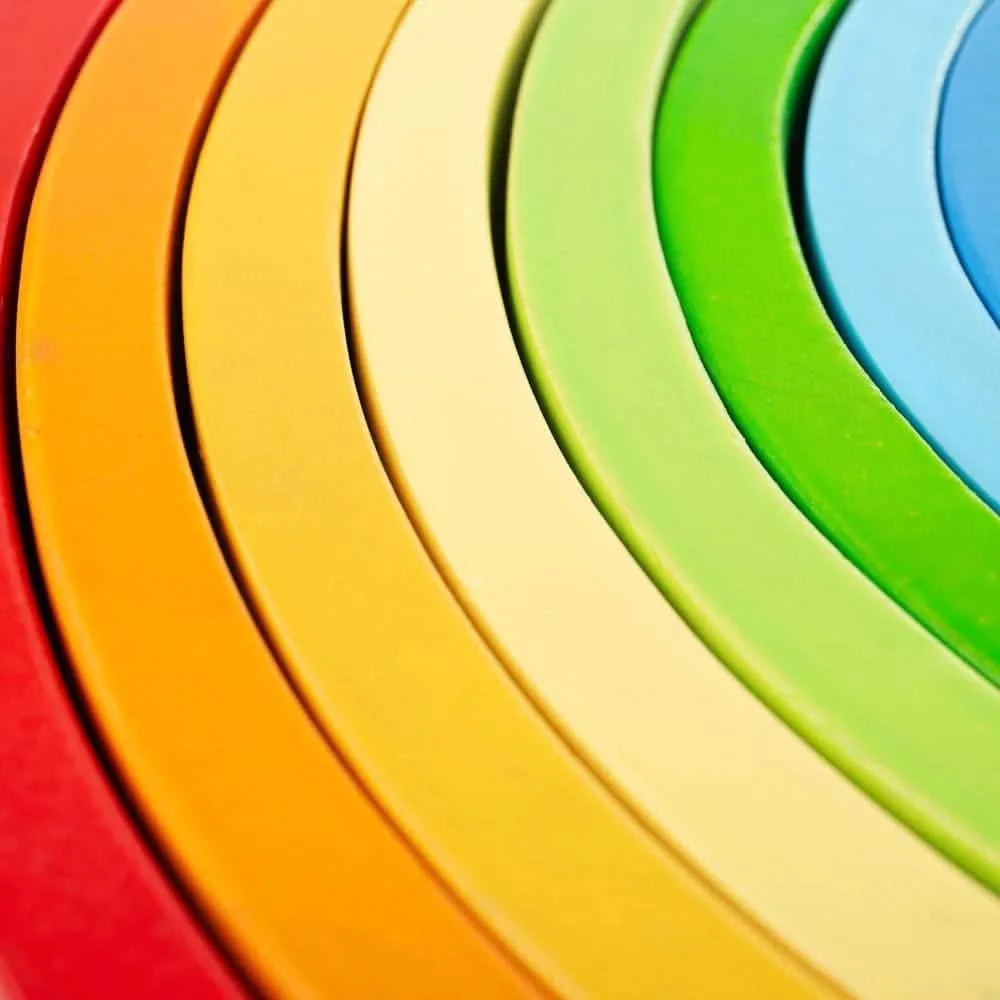 Wooden Rainbow Stacking Toy-Large-Wooden Rainbow Stacking Toy-Large