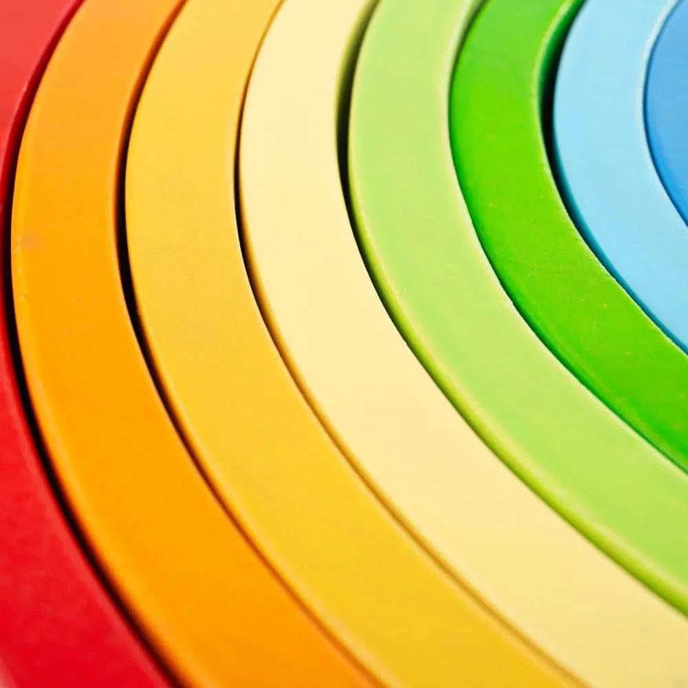 Wooden Rainbow Stacking Toy-Large-Wooden Rainbow Stacking Toy-Large