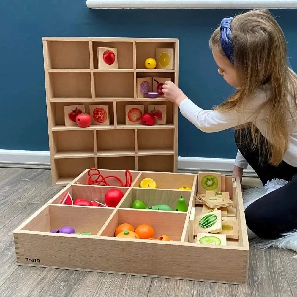 Wooden Sorting Tray 7 Way-Wooden Sorting Tray 7 Way