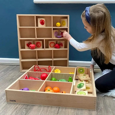 Wooden Sorting Tray 7 Way-Wooden Sorting Tray 7 Way