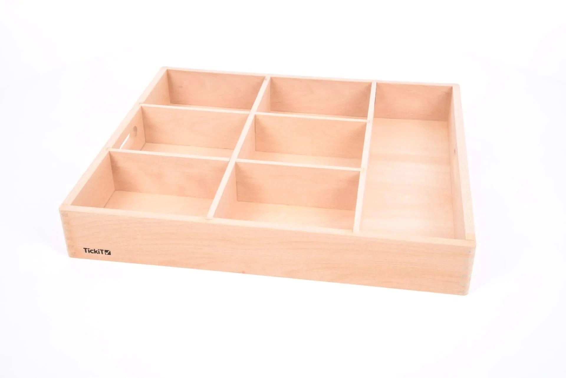Wooden Sorting Tray 7 Way-Wooden Sorting Tray 7 Way