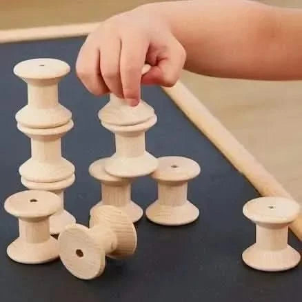 Wooden Spool Set 10pk-Wooden Spool Set 10pk