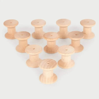 Wooden Spool Set 10pk-Wooden Spool Set 10pk