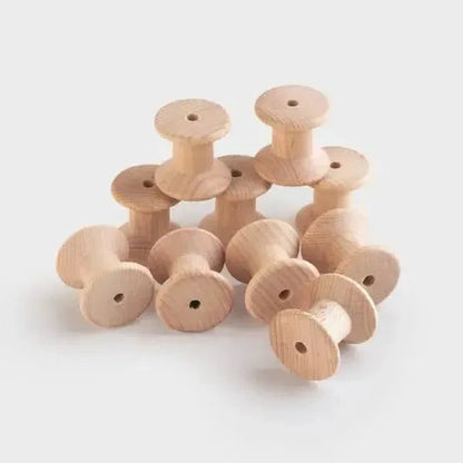 Wooden Spool Set 10pk-Wooden Spool Set 10pk