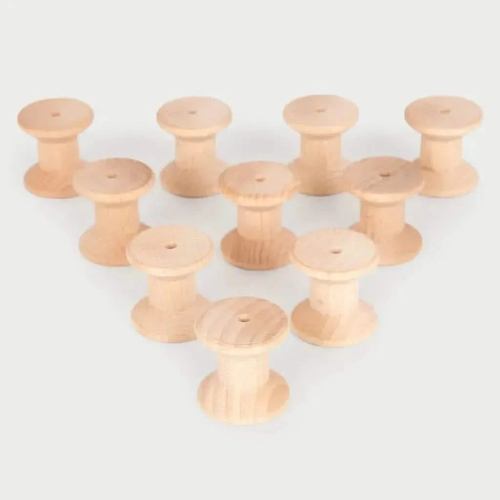 Wooden Spool Set 10pk-Wooden Spool Set 10pk