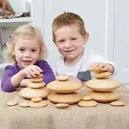 Wooden Stacking Pebbles-Wooden Stacking Pebbles