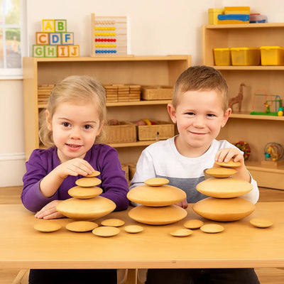 Wooden Stacking Pebbles-Wooden Stacking Pebbles