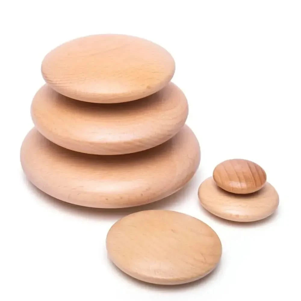Wooden Stacking Pebbles-Wooden Stacking Pebbles