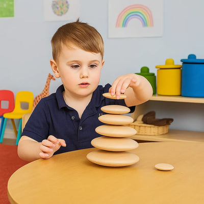 Wooden Stacking Pebbles-Wooden Stacking Pebbles