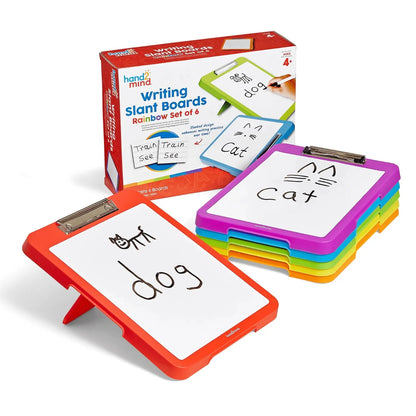 Writing Slant Boards Rainbow Set of 6-Writing Slant Boards Rainbow Set of 6
