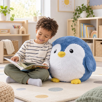 Yoga Ball Buddy with BubblePlush Penguin-Yoga Ball Buddy with BubblePlush Penguin