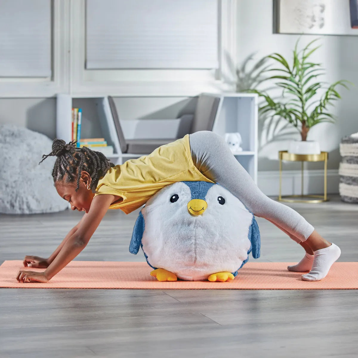 Yoga Ball Buddy with BubblePlush Penguin-Yoga Ball Buddy with BubblePlush Penguin