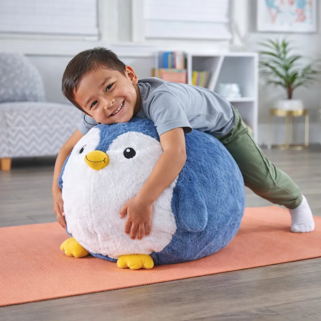 Yoga Ball Buddy with BubblePlush Penguin-Yoga Ball Buddy with BubblePlush Penguin
