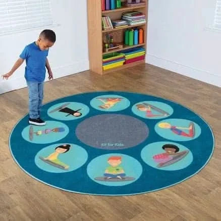 Yoga Position Carpet 2m diameter-Yoga Position Carpet 2m diameter