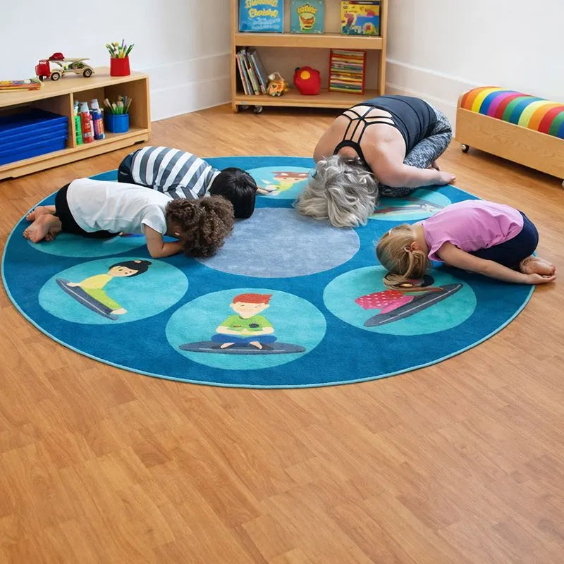Yoga Position Carpet 2m diameter-Yoga Position Carpet 2m diameter