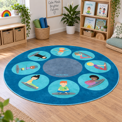 Yoga Position Carpet – unobstructed 2 metre rug in a wellbeing corner