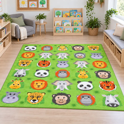 Zoo Conservation Large Carpet in reading area without children