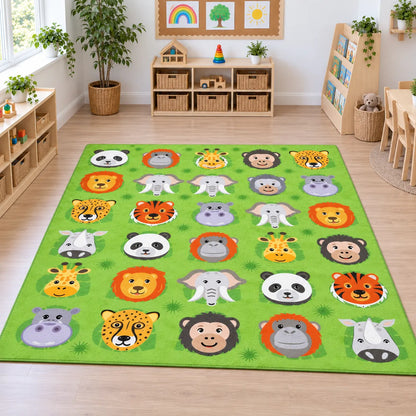 Zoo Conservation Large Carpet in nursery activity room without children