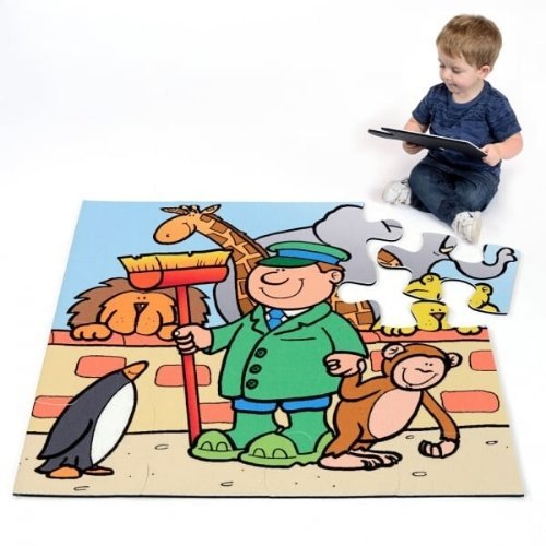 Zoo Jumbo Puzzle, Part of the Jumbo Puzzle range this giant Jigsaw depicts a Zoo image which can be used to aid discussion on topics such as Animals, Habitats, Nature and the environment. The Zoo Jumbo Puzzle is designed specifically to aid children in their development, encourage inclusive play and stimulate imagination. The Zoo Jumbo Puzzle is manufactured from durable Polyester Felt this Mat is the perfect addition to any educational or play setting. Part of the Jumbo Puzzle range Giant Jigsaw with Zoo i